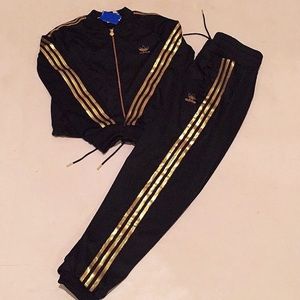 Adidas originals bling gold 2.0 track jacket &pant